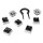 Klawiatura HYPERX PBT Pudding Keycap Black 4P5P4AA